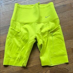Nike Women's Neon Yellow Bike Shorts
